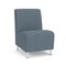 Lesro Siena Lounge Reception Armless Guest Chair, Brushed Steel, RF Serene Upholstery SN1102 - alternate 1